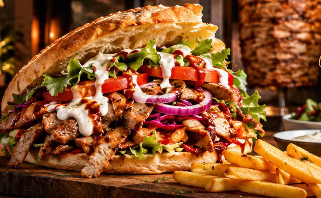 Frisch belegter Döner